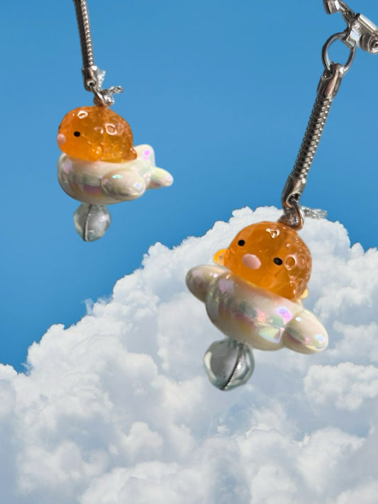 Blob Fish On A Airplane Keychain