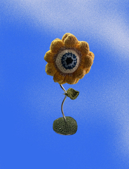 All Seeing Eye Crochet Flower Stand