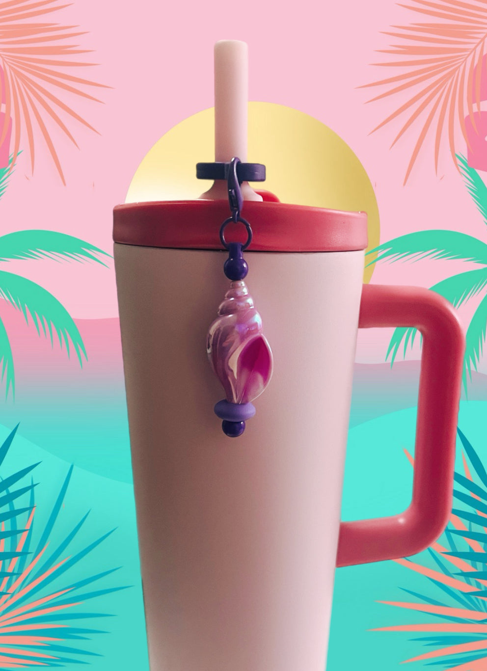 Seashell Tumbler Straw Accessory