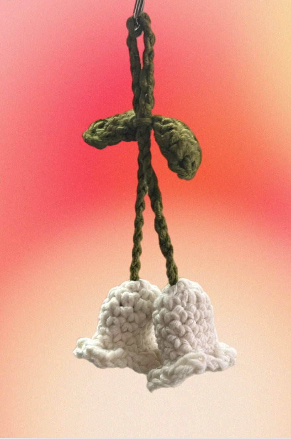 Lily of the valley Crochet Keychain