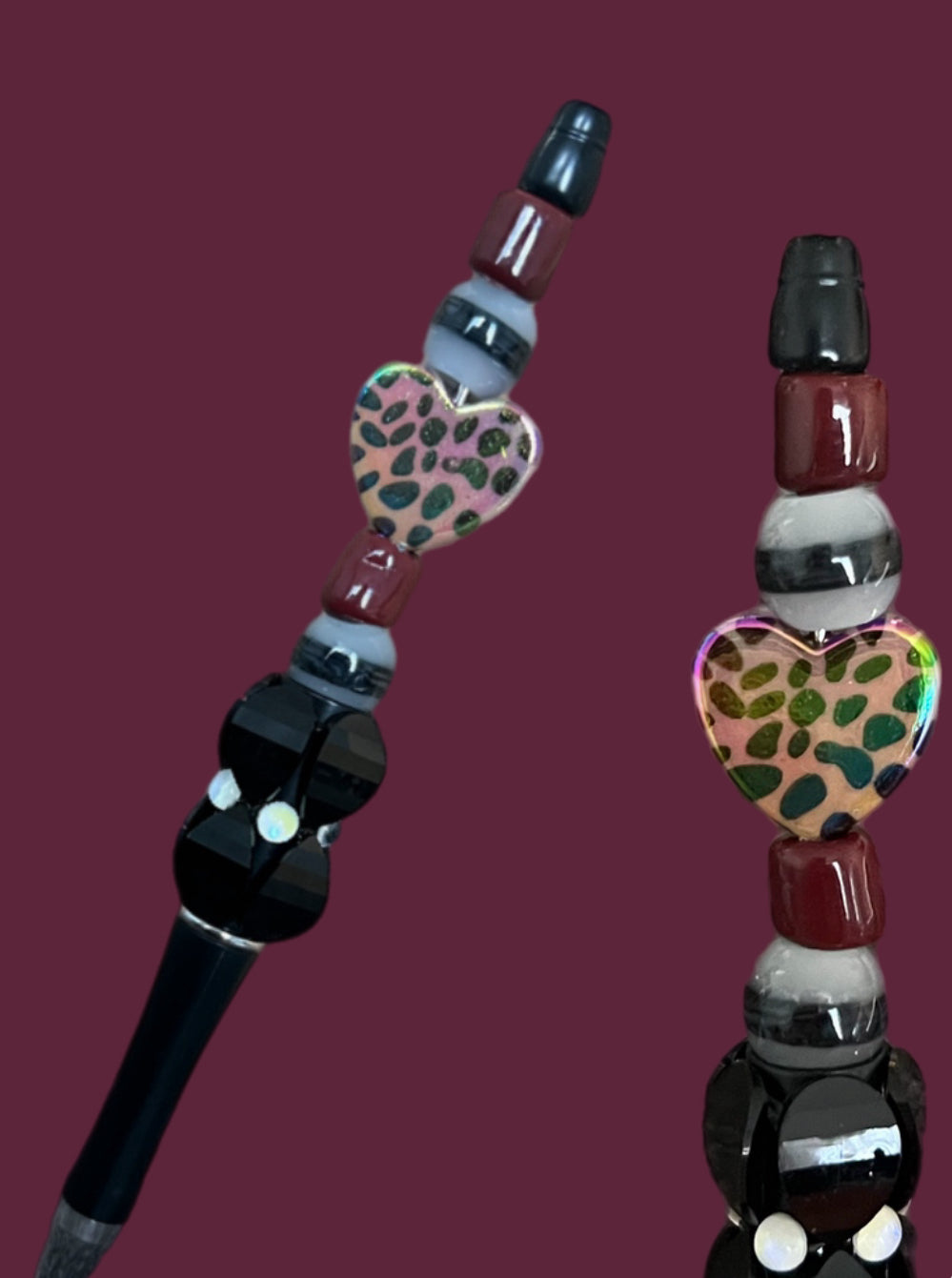 Heart Cheetah Print Refillable Pen
