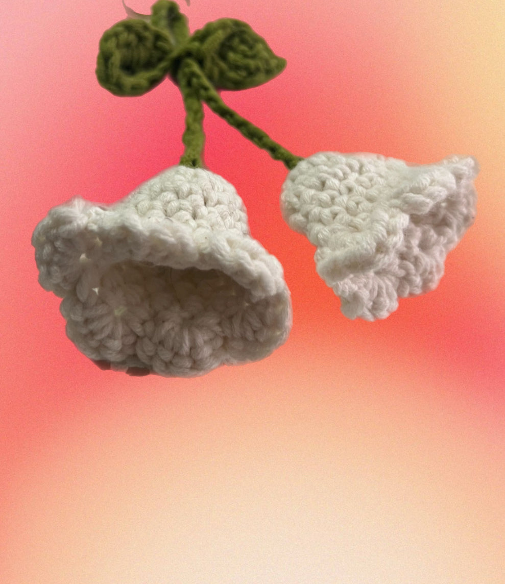 Lily of the valley Crochet Keychain