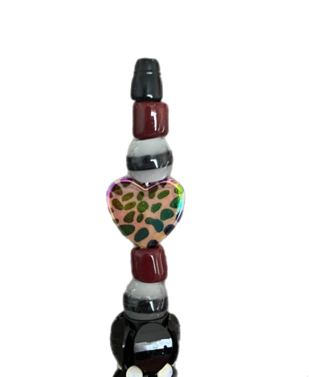 Heart Cheetah Print Refillable Pen