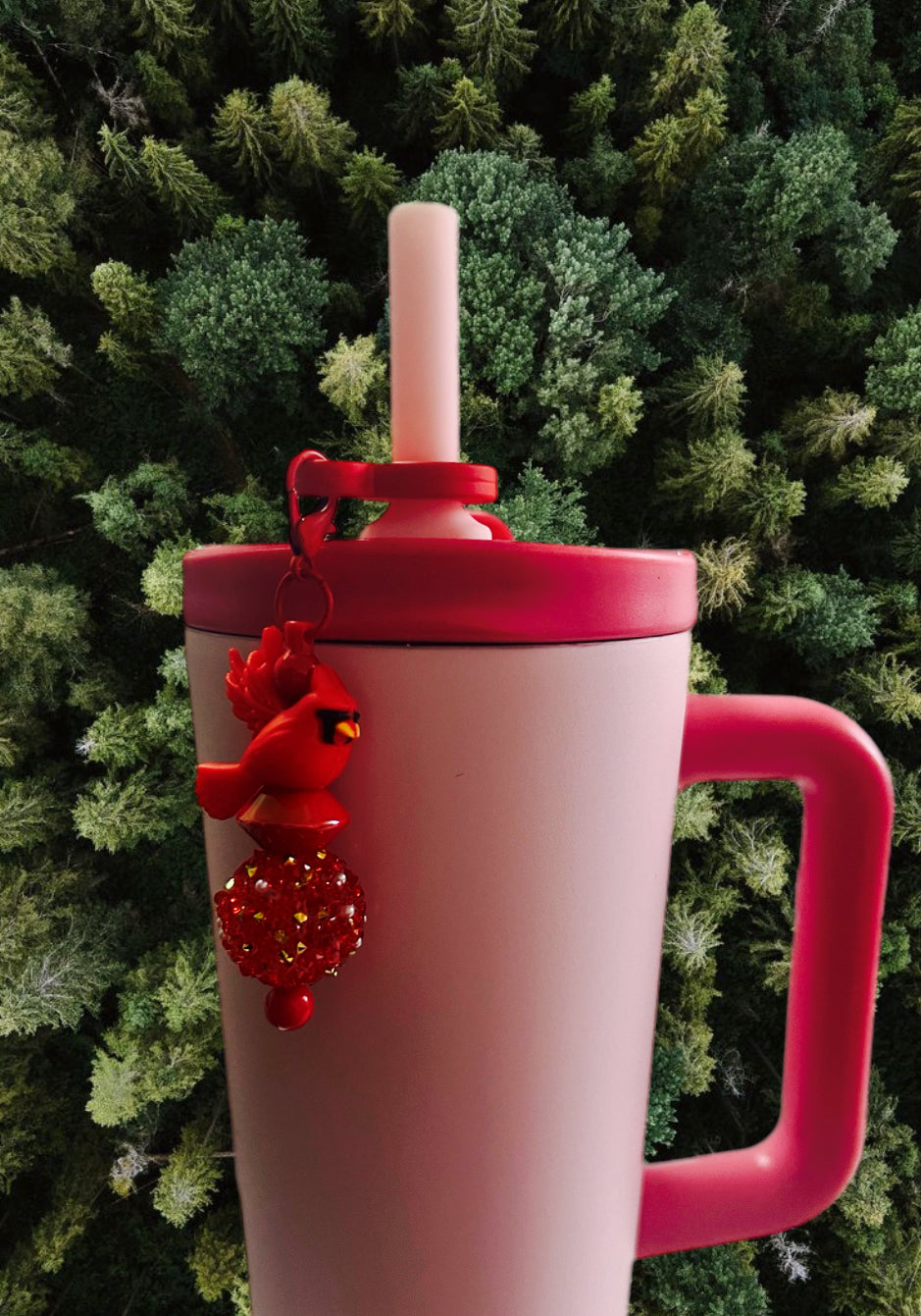 Red Cardinal Straw Tumbler Accessory